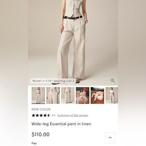 J-Crew wide leg linen pants